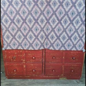 Vintage Tablecloth in Mauve/Purple/Gray with Tasseled Corners